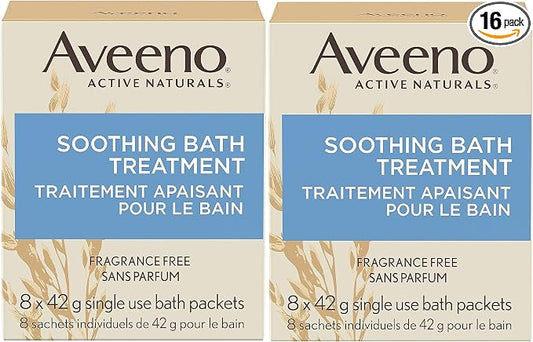 Aveeno Fragrance Free Soothing Bath Treatment, 100% Natural Colloidal Oatmeal by Aveeno
