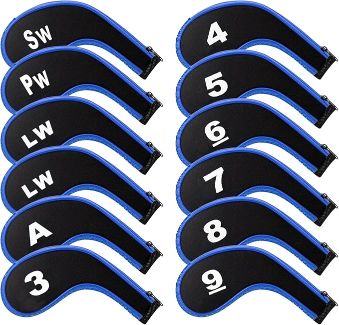 Golf 12pcs Thick Synthetic Golf Iron Head Covers Set Headcover Fit All Brands by Unknown