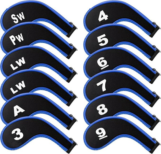 Golf 12pcs Thick Synthetic Golf Iron Head Covers Set Headcover Fit All Brands by Unknown
