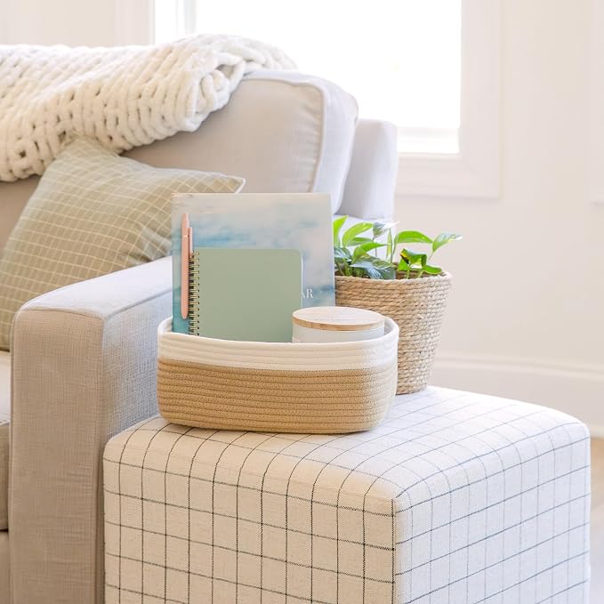NaturalCozy 11.8"x8"x4.5” Storage Baskets - Image 8
