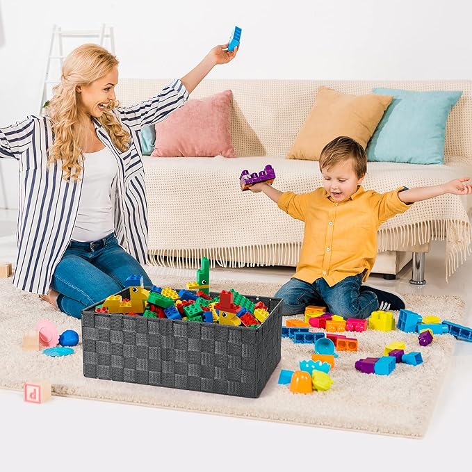 Woven Storage Baskets, Storage Bins, Cube Basket Container Baskets Storage - Image 6