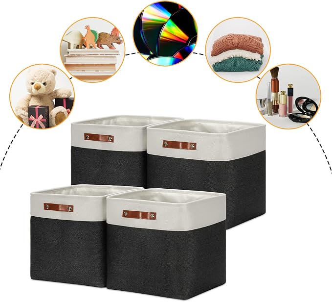 DULLEMELO Storage Baskets, 13 Inch Cube Storage Bins - Image 4