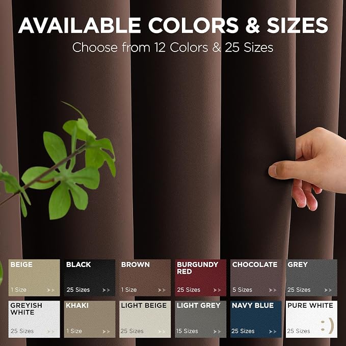 Joydeco Blackout Patio Sliding Door Curtains 96 Inches Long, Grommet Privacy - Image 8