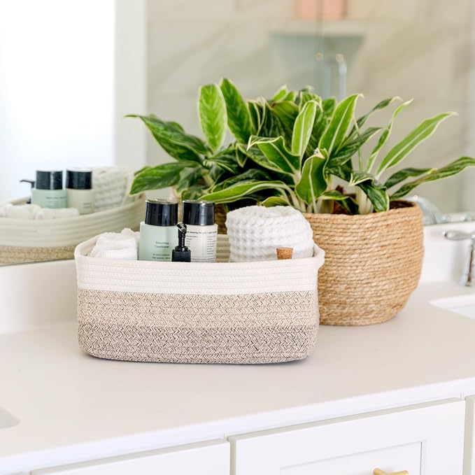 NaturalCozy 13.5”x8.5”x5.5” Storage Baskets - Image 5