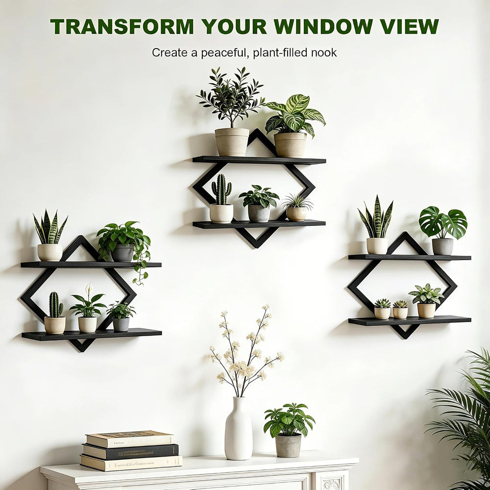 Set of 3 Wall Plant Holder, Black