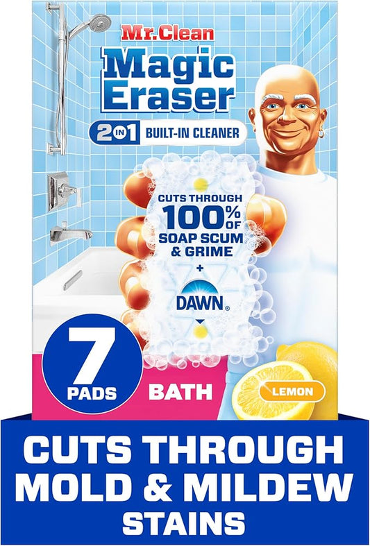 Mr. Clean Magic Eraser Sponge, Bathroom Cleaner, Soap Scum Shower & Tub Cleaner by MrClean