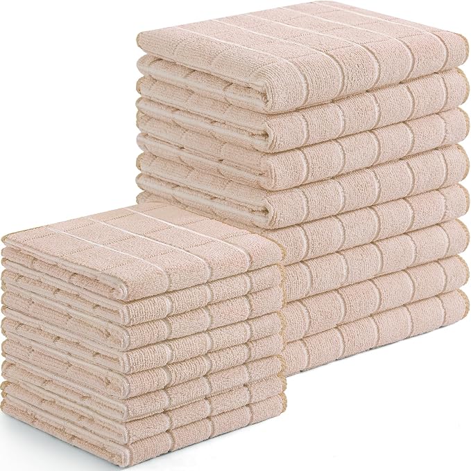 Homaxy Microfiber Kitchen Towels and Dishcloths Set, 16 Pack Soft and Absorbent by Homaxy