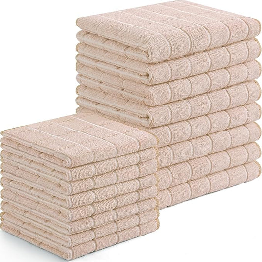 Homaxy Microfiber Kitchen Towels and Dishcloths Set, 16 Pack Soft and Absorbent by Homaxy