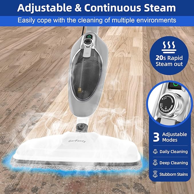Steam Mop - 10-in-1 MultiPurpose Handheld Steam Cleaner Detachable Floor Steamer - Image 5