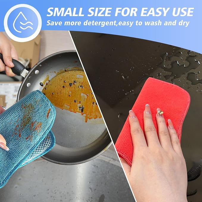 KinHwa Kitchen Washcloths for Dishes Absorbent Microfiber Dish Cloths Quick Dry - Image 3