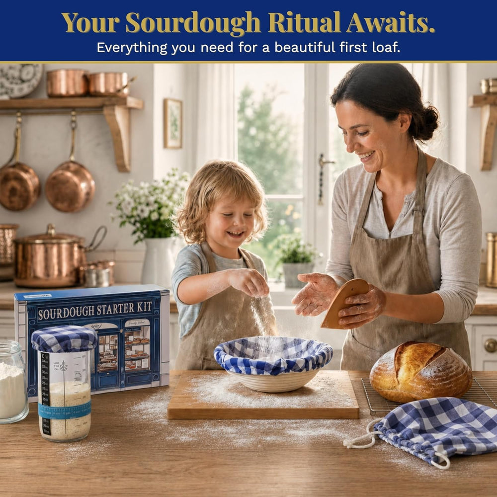Sourdough Starter Kit for Beginners with Beginner Guide & 100 Recipes - S...