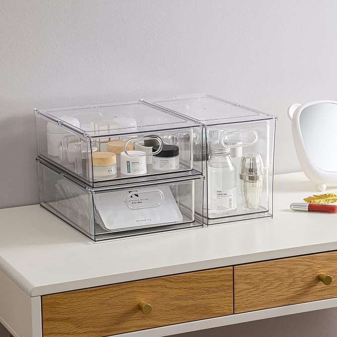 MineSign Stackable Fridge Drawer Pull-Out Bins - Image 2