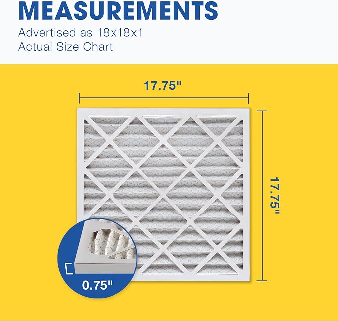18x18x1 AC and Furnace Air Filter by Aerostar - Image 2