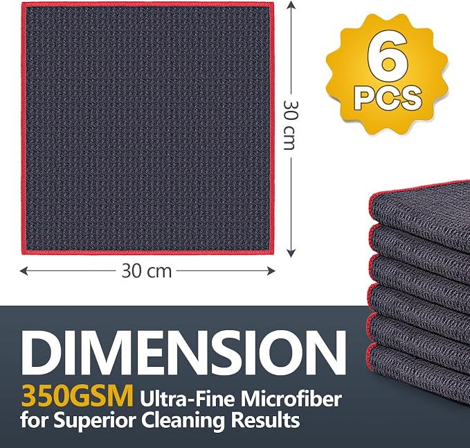 Airlab Microfiber Cleaning Cloth Waffle Weave Dust Rags - Image 7