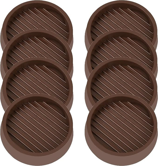 3X3 Round Rubber Caster Cups, Non Slip Furniture Pads, Anti-Slip Gripper by VOCOMO