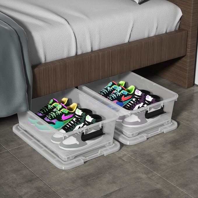 20 Quart Clear Plastic Under Bed Storage Bin - Image 6