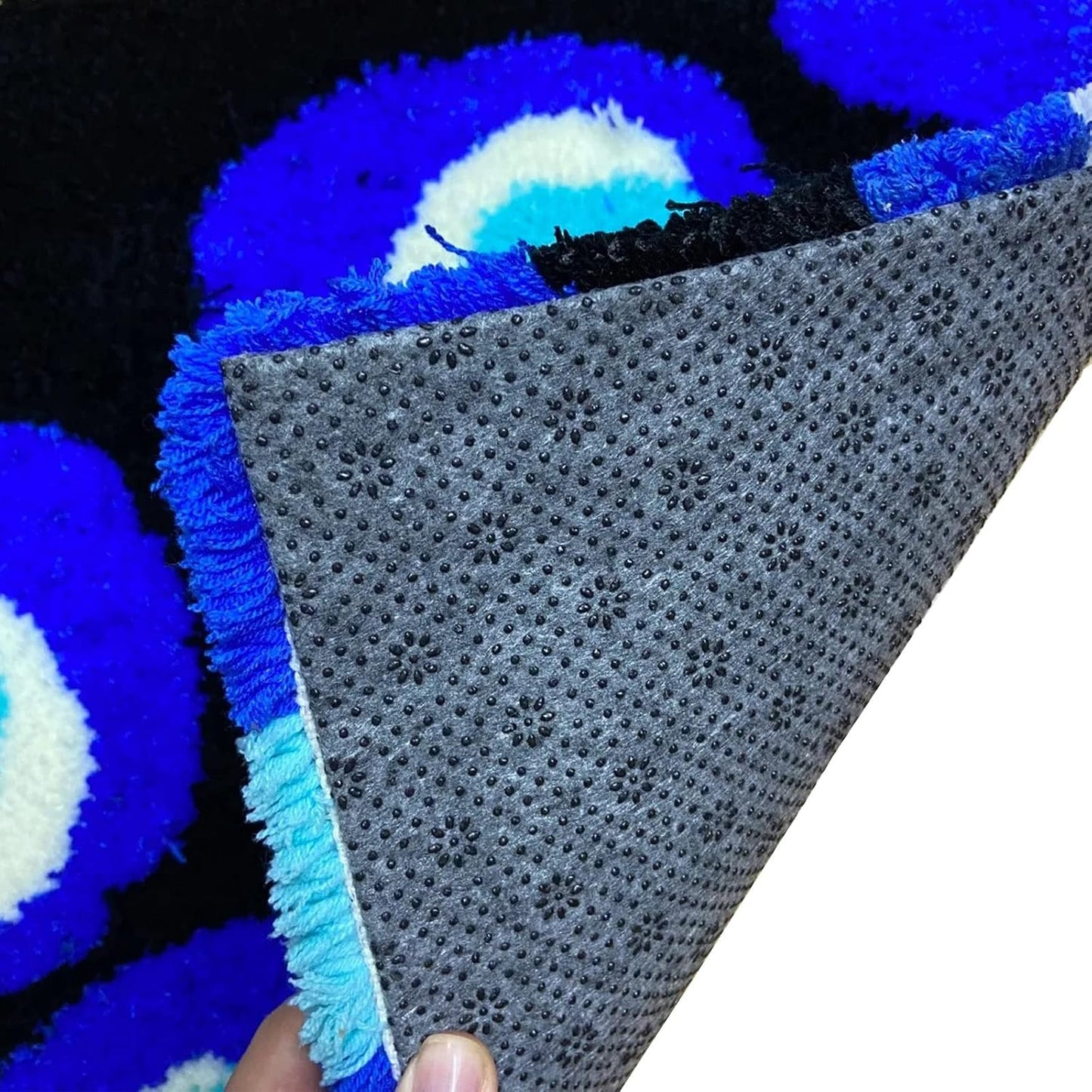 70" x 196" Non Slip Final Backing Cloth Vinyl Primary Tufting Cloth Backing Fabric Non Slip Rug Pad with Plum Blossom Pattern for Carpets Rug Tufting Cushion Punch Needle Rug Making