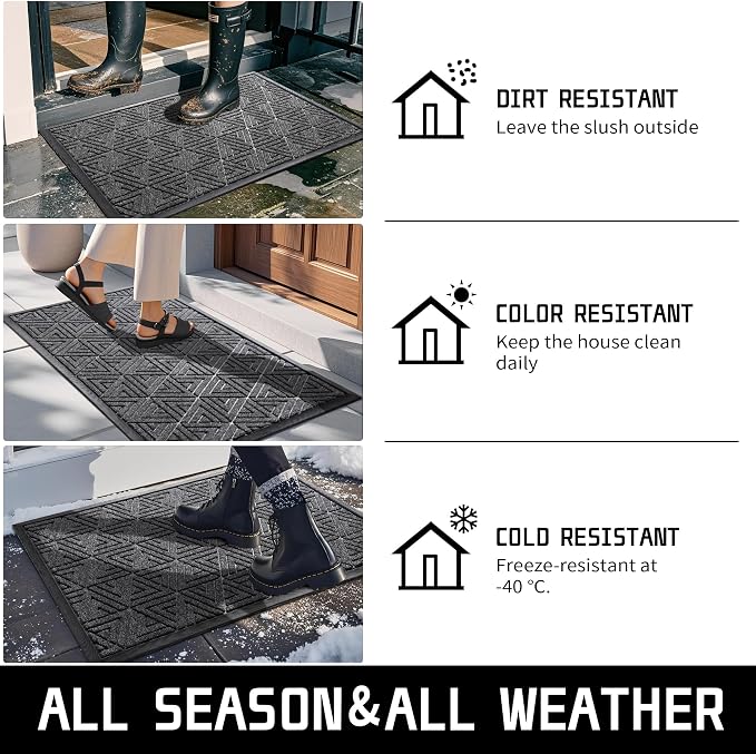 Yimobra Large Door Mat 47x32, All-Weather Waterproof Non-Slip Welcome Matt - Image 5