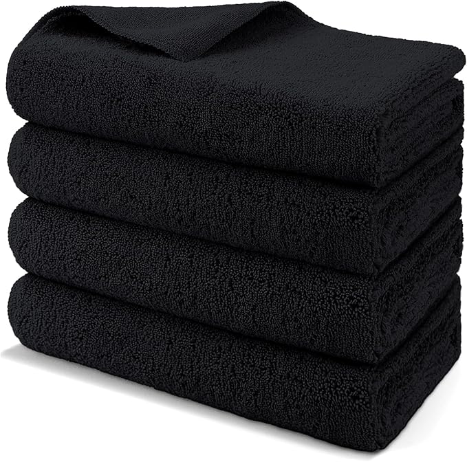 HOMEXCEL Professional Large Microfiber Car Drying Towels 4 Pack, Lint Free by HOMEXCEL