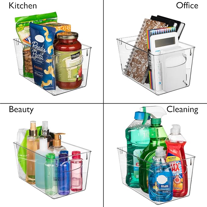 ClearSpace Clear Plastic Storage Bins – Perfect Kitchen Organization and