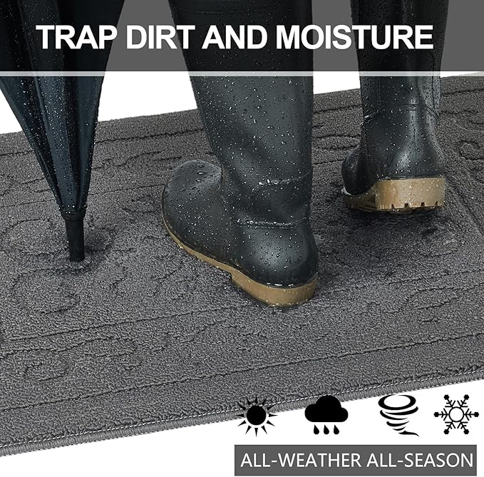 FONEYI Indoor Door Mat 32" x 48", Dirt Trapper Door Mats Non-Slip Entryway Rugs - Image 4