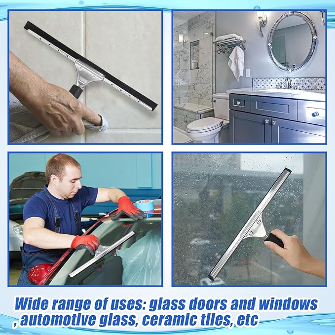 Frienda 50ft Squeegee Rubber Replacement Windows Silicone Blade Black Squeegee - Image 3