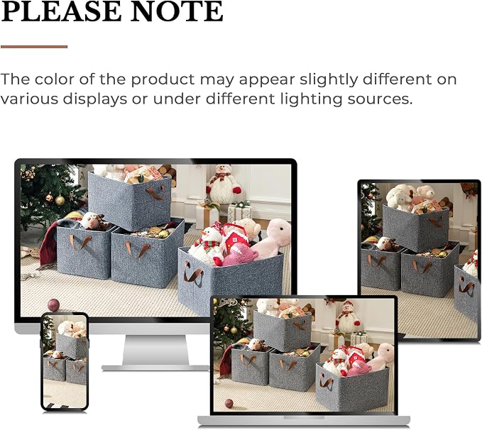 GRANNY SAYS Closet Storage Baskets, Collapsible Fabric Storage Bins - Image 9