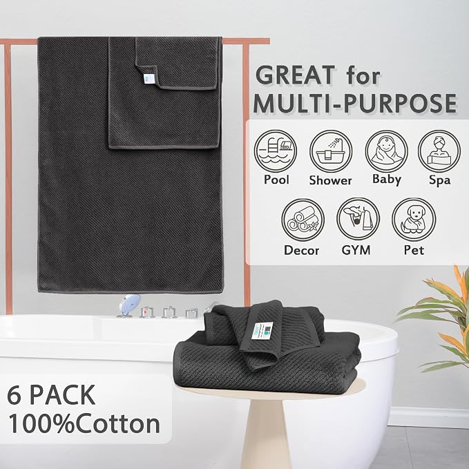 VOOVA & MOVAS Gray Towels - Image 3
