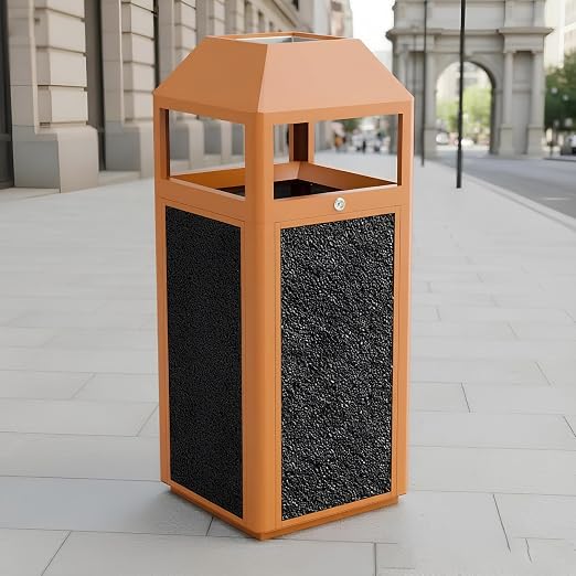 Commercial Metal Outdoor Trash Can by CrazyAnt