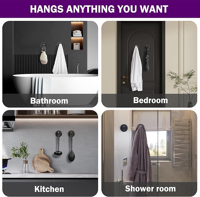 JOMOLA Stainless Steel Bathroom Suction Hooks - Image 5