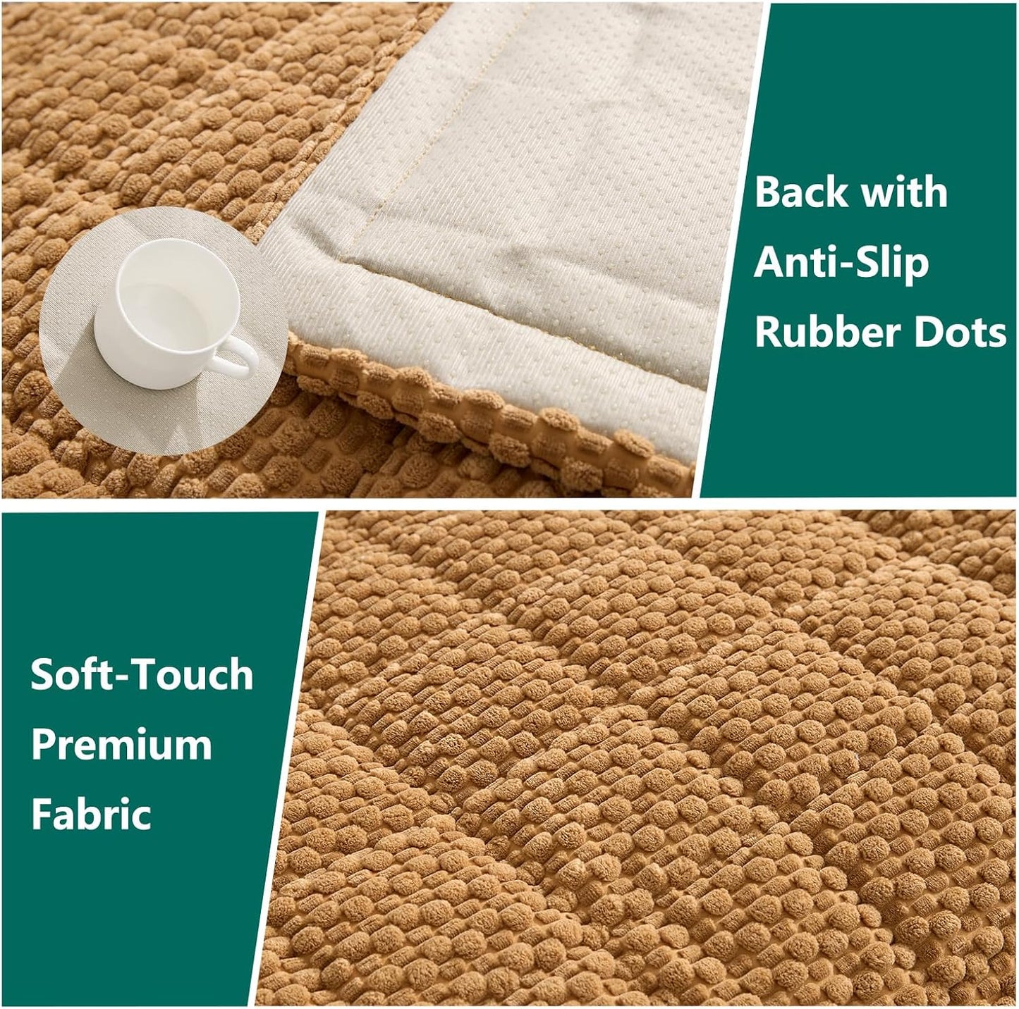 Waterproof Sofa Covers for Pets, Non Slip Fuzzy Couch Cover, Dog Furniture Bed Protector, Soft Plush Sofa Slipcover (Brown, 29"x71")