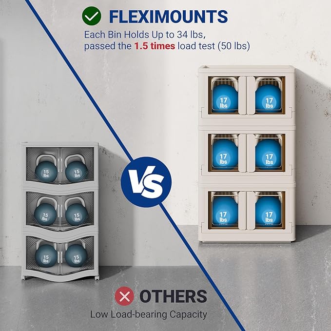 FLEXIMOUNTS 110 QT Stackable Storage Bins - Image 3