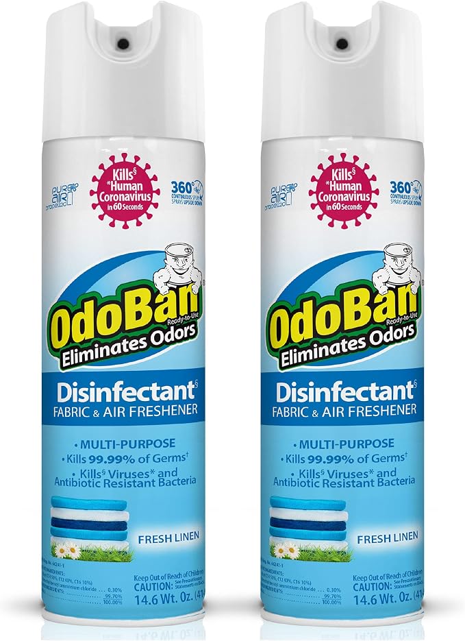OdoBan Ready-to-Use 360-Degree Continuous Spray Disinfectant and Harsh Aroma by OdoBan