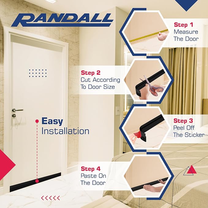 Adhesive Backed Door Draft Stopper – Silicone Under Door Sweep - Image 6