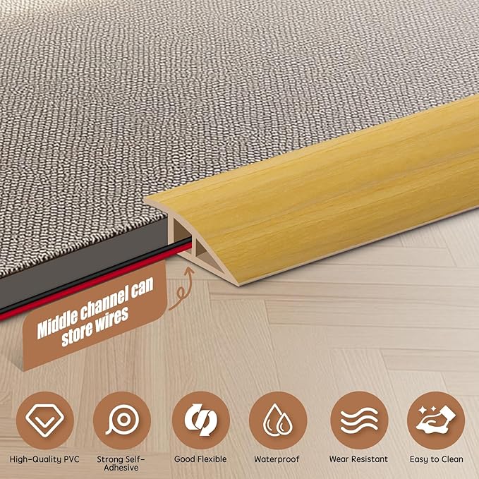 Floor Transition Strip Door Threshold 79" Floor Transition Reducer Trim on The - Image 3