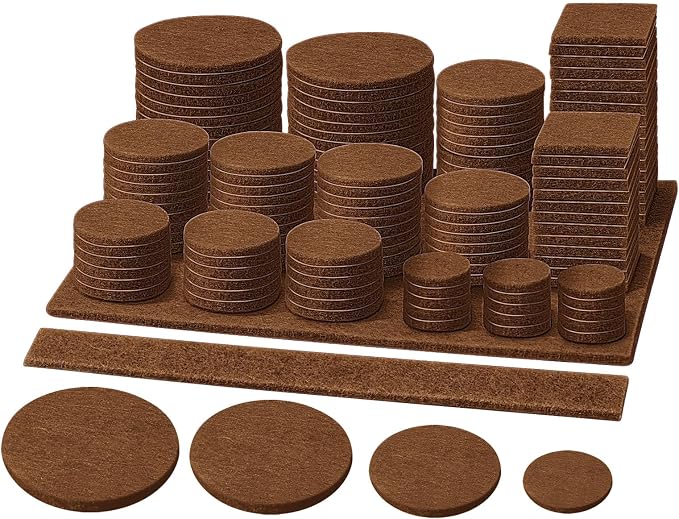 BALEINE 141PCS Felt Furniture Pads, Scratch-Reducing Floor Protectors by BALEINE