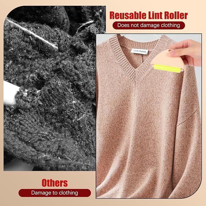 Good Life Lint Roller, Reusable Mini Lint Roller Pet Hair Remover, Portable - Image 3