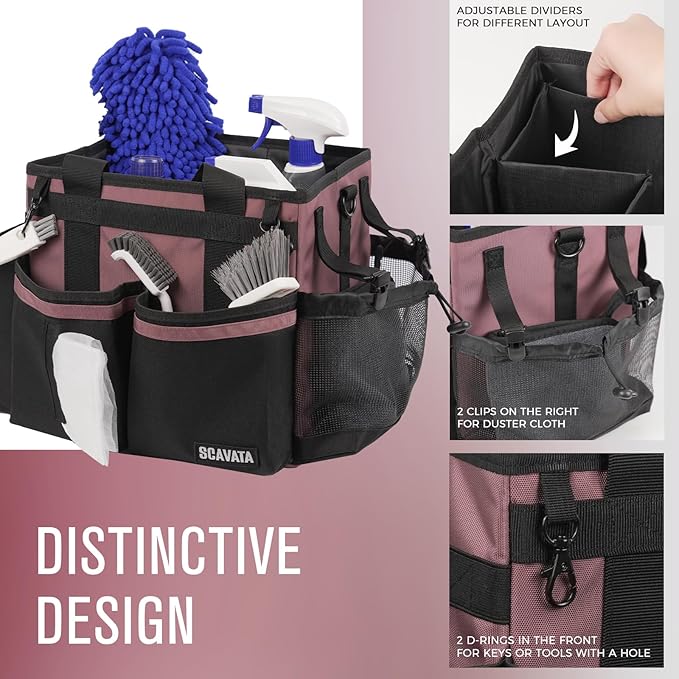 Compact Wearable Cleaning Caddy, Small Cleaning Caddy Supplies Organizer - Image 3