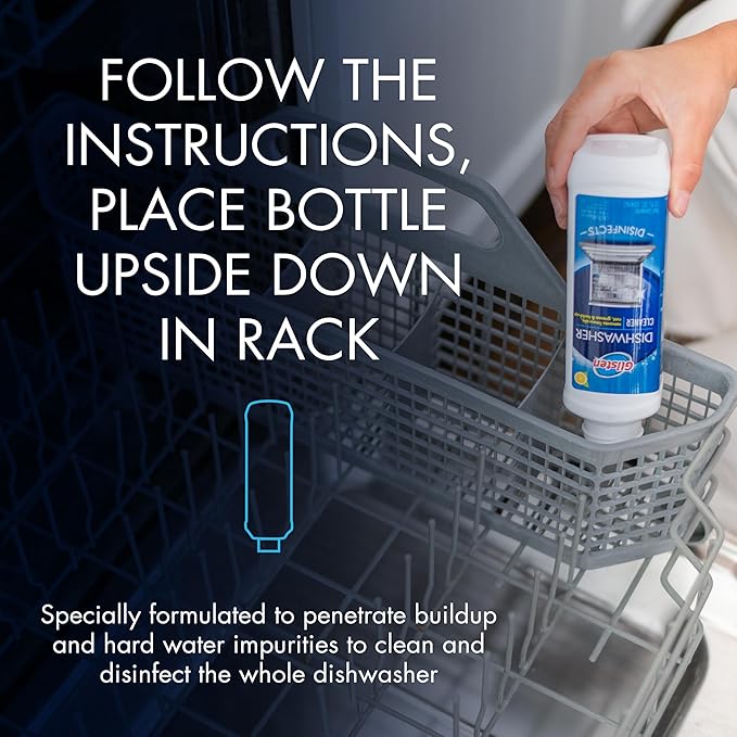 Glisten Dishwasher Cleaner, Removes Limescale, and Grease, Lemon Scent - Image 3