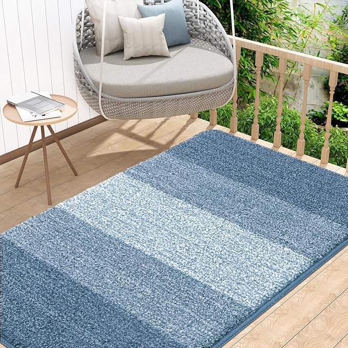 Kitinjoy Indoor Outdoor Door Mat, 48x32 Non-Slip Absorbent Dirt Trapper by Kitinjoy