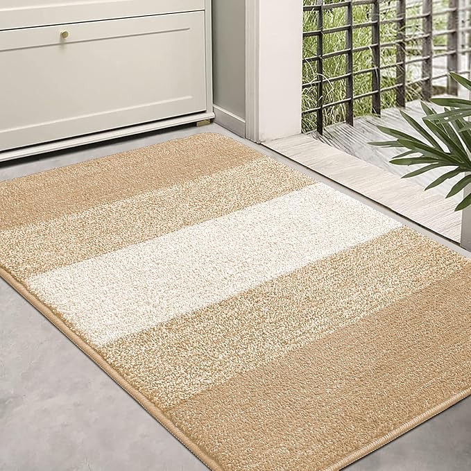 Kitinjoy Indoor Outdoor Door Mat, 36x24 Non-Slip Absorbent Dirt Trapper by Kitinjoy