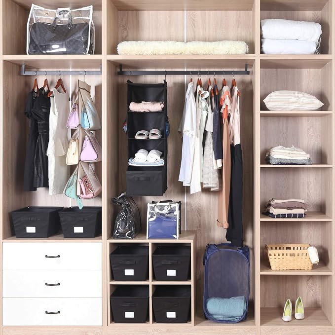 MAX Houser 4-Shelf Hanging Closet Organizer, Space Saver, Cloth Hanging Shelves - Image 7