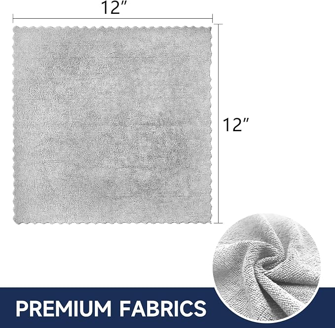 20Pack Microfiber Cleaning Cloth in Bag, Lint Free, Scratch & Streak-Free Cloth - Image 2