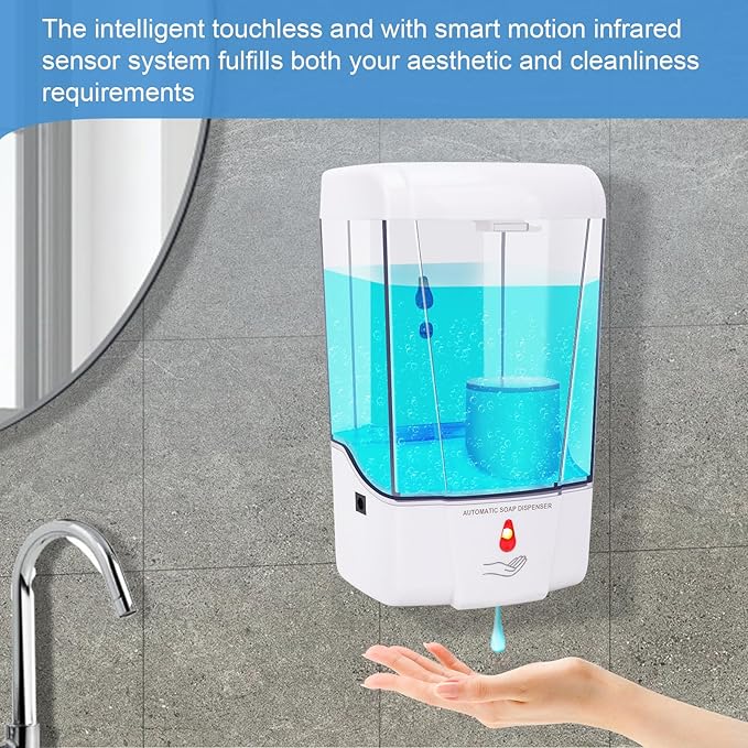 Automatic Soap Dispenser Wall Mounted: 700ml/23.7oz Commercial Hand Soap - Image 4