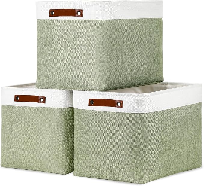 DULLEMELO 16 inch Fabric Storage Basket, Decorative Storage Boxes by DULLEMELO