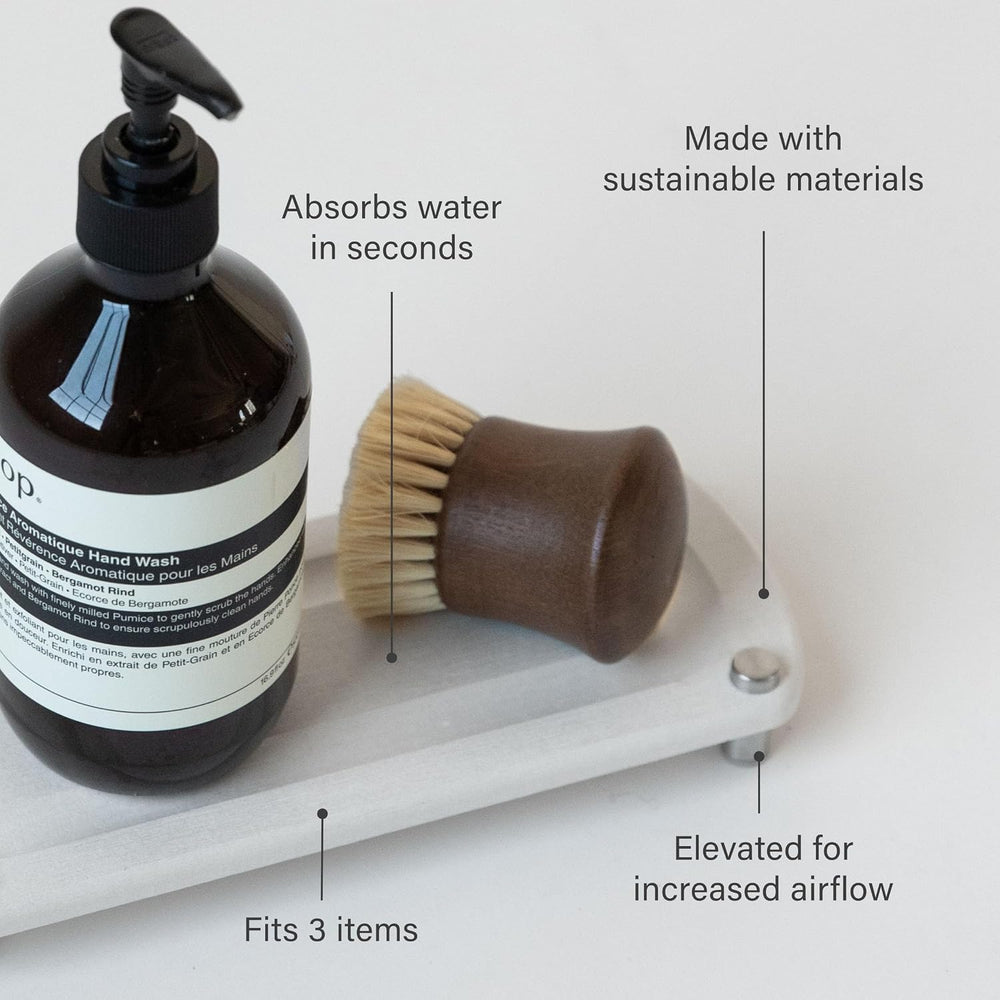 Dorai Home Stone Kitchen Sink Caddy - Diatomaceous Earth Sink Tray with Stain...