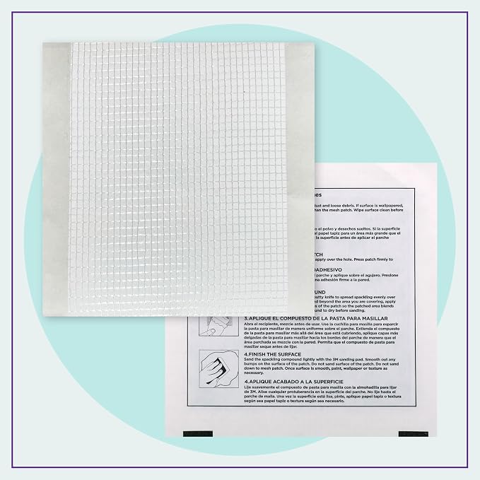 StrongPatch® 4 in. x 4 in. Flexible Self-Adhesive Wall Repair Patch – Versatile - Image 7