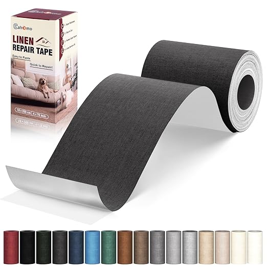 Linen Repair Tape 4x79 inch, Self Adhesive Fabric Patches, Linen Patch Tape Kit by Cahomo