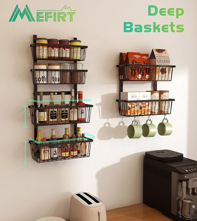 12 Inch Wide Narrow Over The Door Pantry Organizer, Pantry Organization and - Image 5