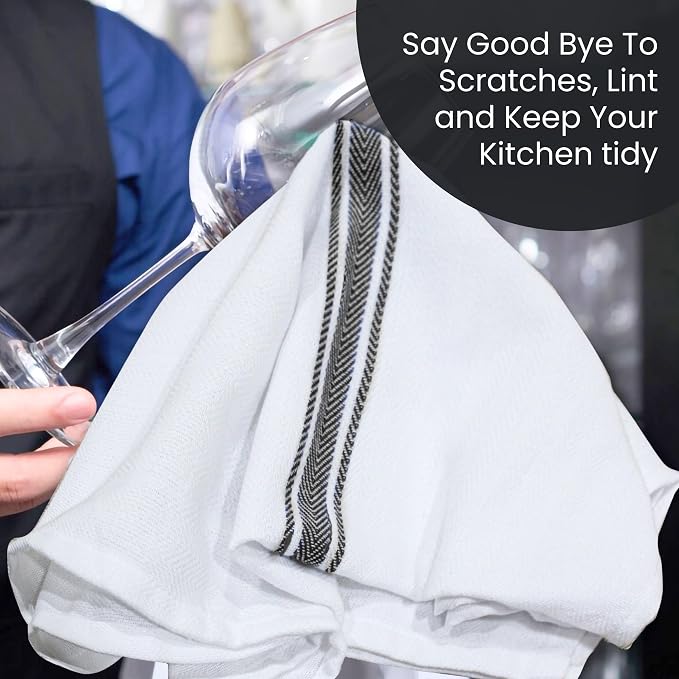 WHITEWRAP Kitchen Dish Towels for Kitchen, Highly Absorbent for Drying and - Image 2